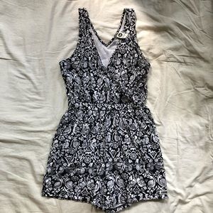 B&W Patterned Romper